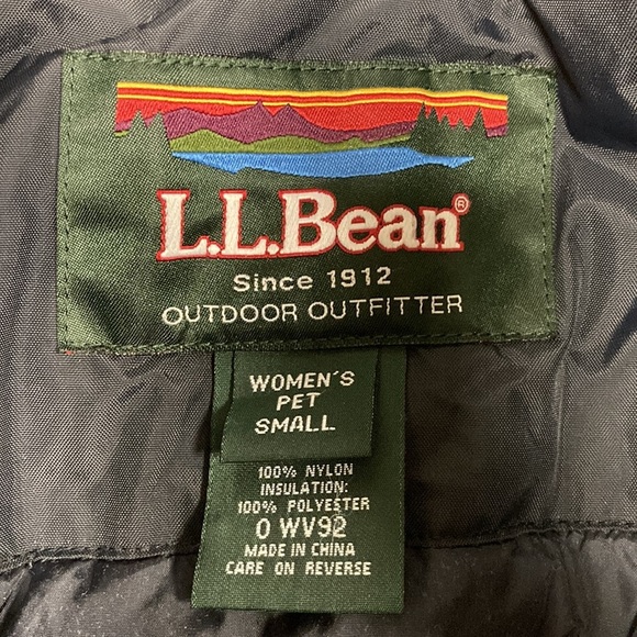 LL Bean primaloft women’s winter jacket petite small black charcoal - Picture 6 of 14
